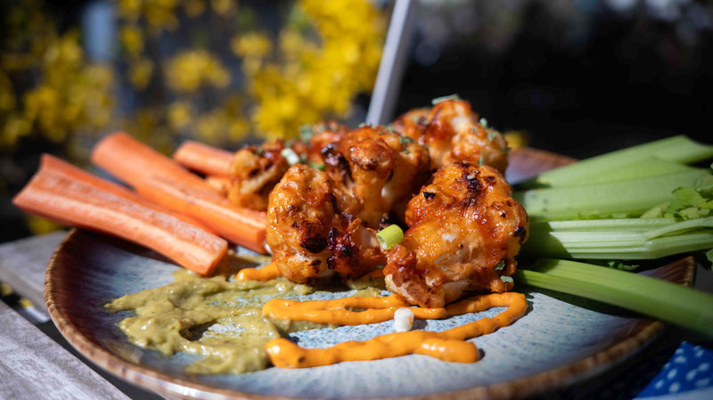 Vegane BBQ Blumenkohl Wings aus dem AirFryer