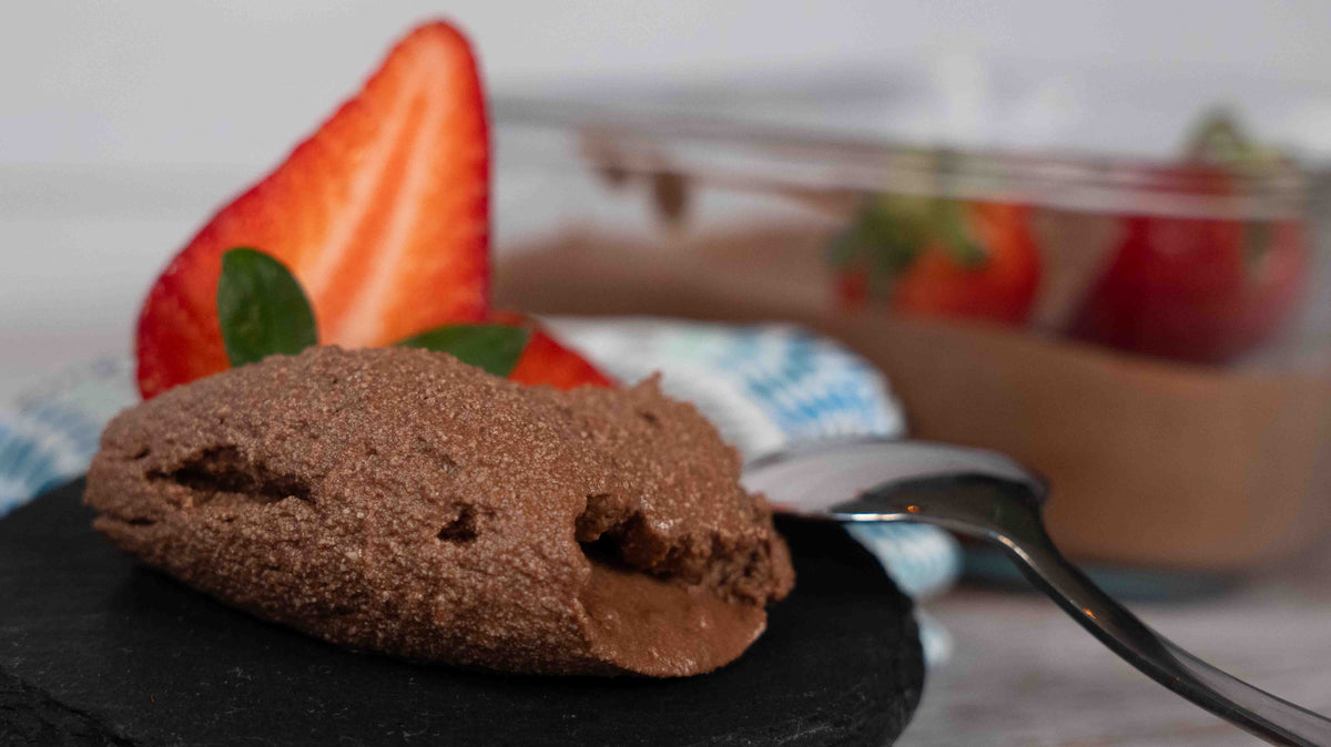 Veganes Schokomousse · Cremig, proteinreich & zuckerarm