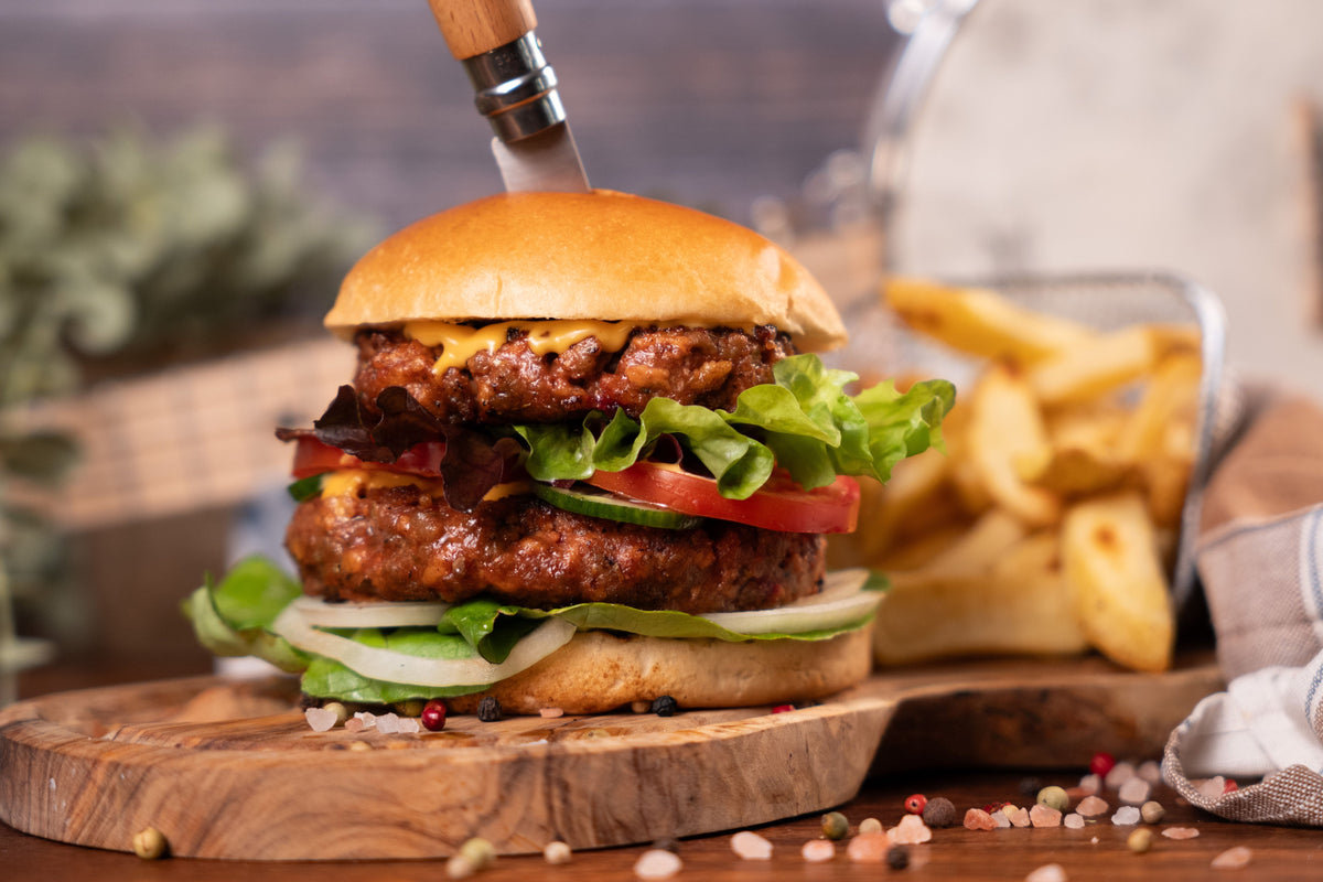 Veganer Klassischer Cheeseburger