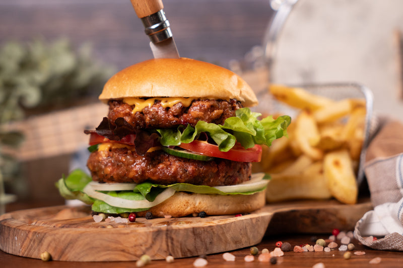 Veganer Klassischer Cheeseburger