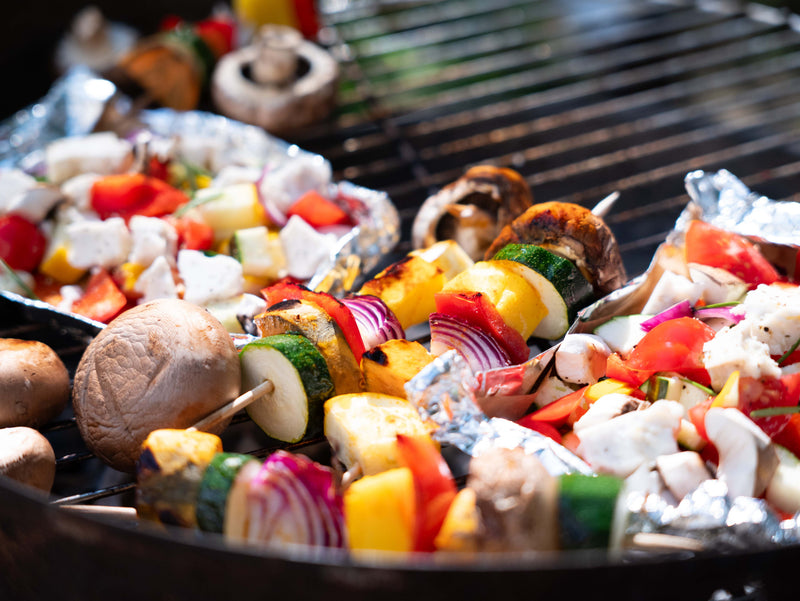 Tropische Grillspieße & Vegane Feta Taschen