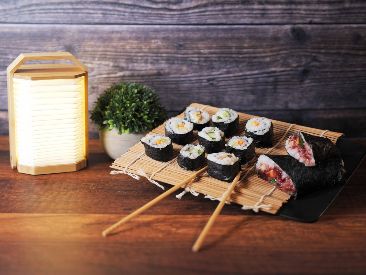 Veganes Sushi & Süß-herbe Nori-Wraps mit Zwetschgen-Chutney