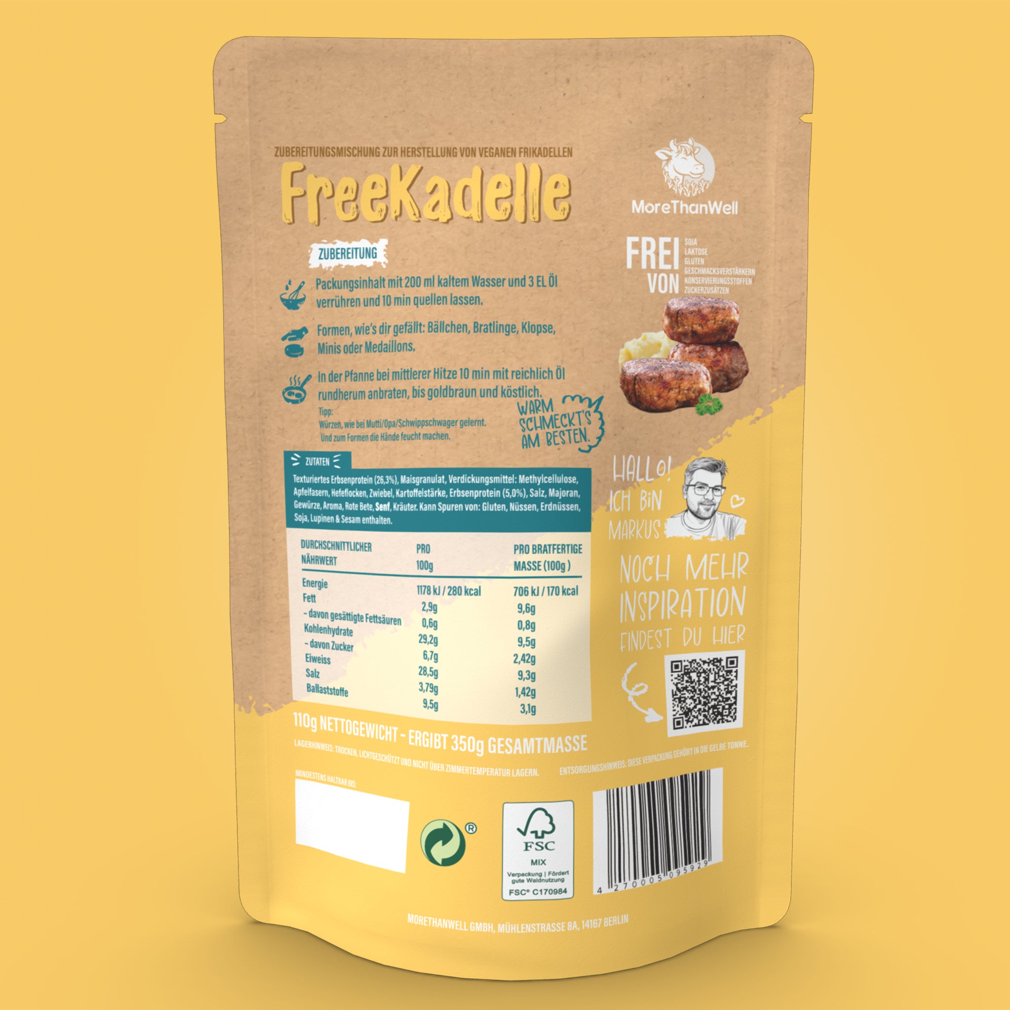 FreeKadelle | Pflanzliche Frikadellen Mischung