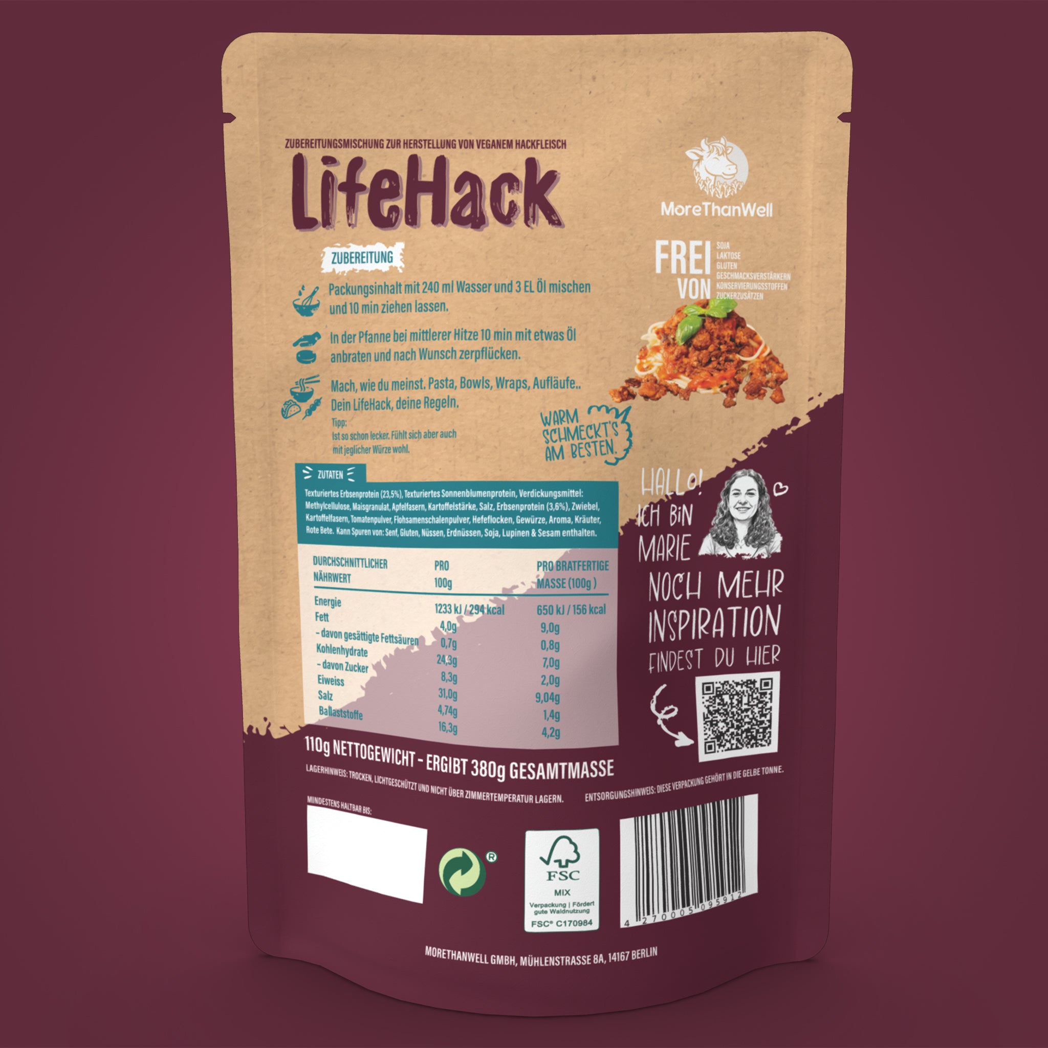 LifeHack | Pflanzliche Hackfleisch Mischung